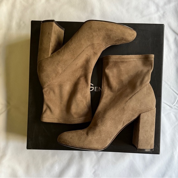 BCBGeneration Bootie-Taupe stretch suede - Picture 2 of 4